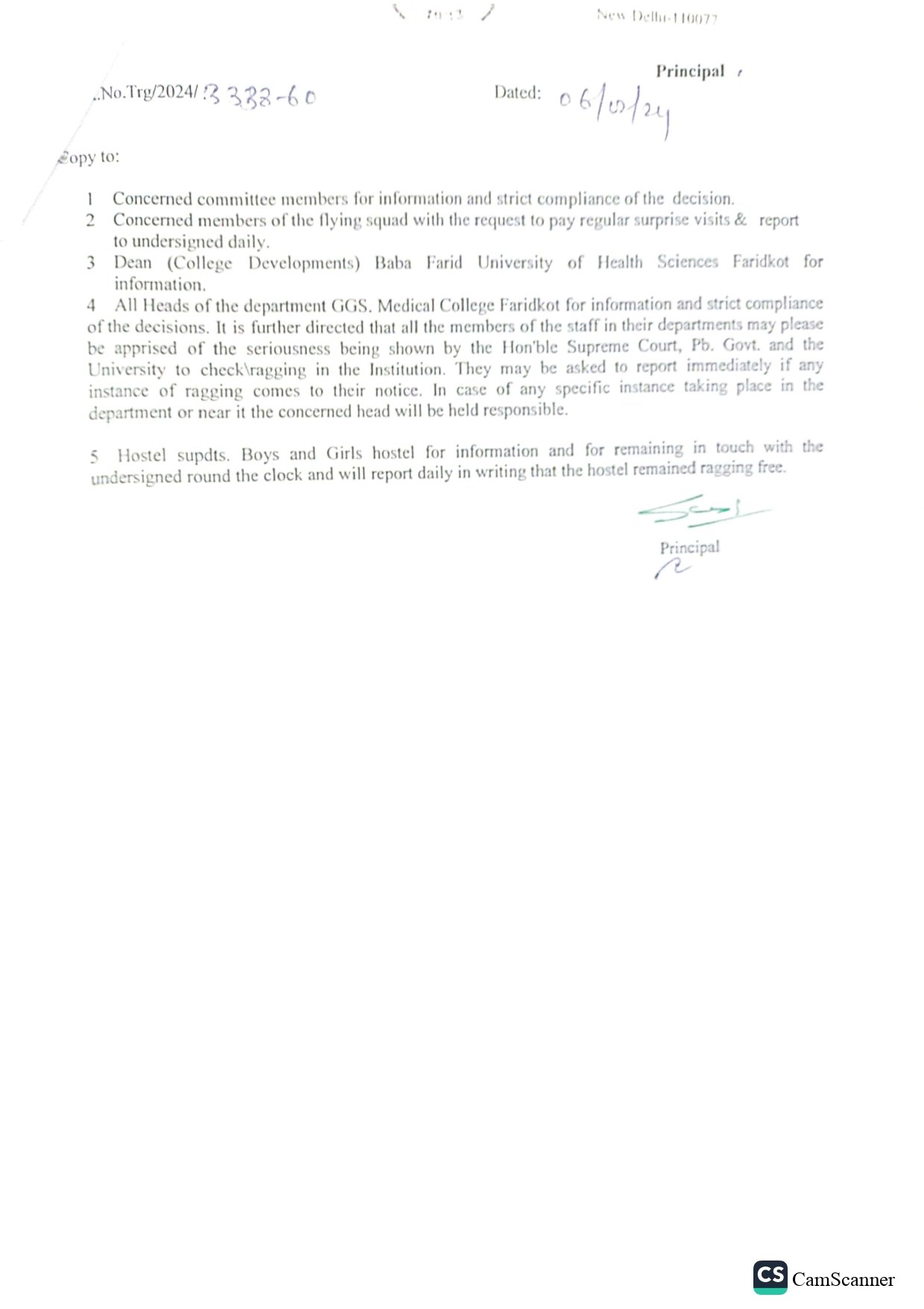 Anti Ragging Committe ANTI RAGGING MEASURES – GGS Medical College And Hospital